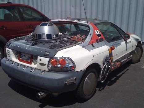 Voiture d un fan de StarWars