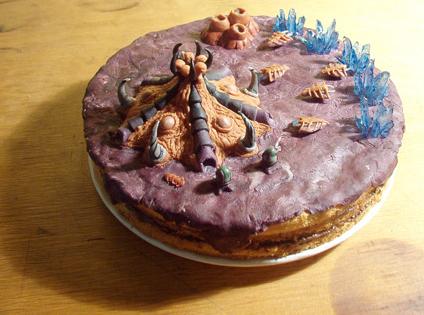 gateau stracraft avec les Zergs