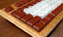 clavier en gateau sec au chocolat pour geek