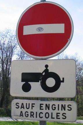 interdit aux tracteurs