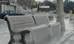 un banc de glace