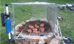 Comment recycler un caddie en faisant un barbecue