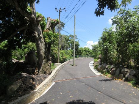 poteau sans fil au milieu de la route